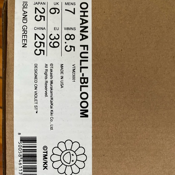 Takashi Murakami Ohana Full-Bloom Slide Size 7M, 8.5WMNS, UK 6/EU39, New in Box - Picture 7 of 10